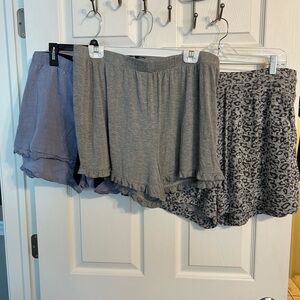 3 pairs of sleep shorts